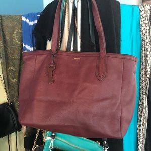 Fossil leather Sydney tote bag